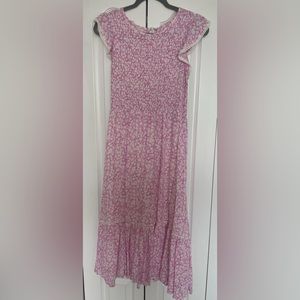 Pink Floral Maxi Dress